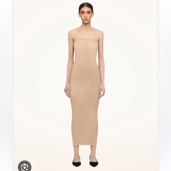 Wolford Fatal Dress Convertible Icon 3 in 1 Almond Nude Tan Maxi Small NWT NEW - Picture 6 of 9